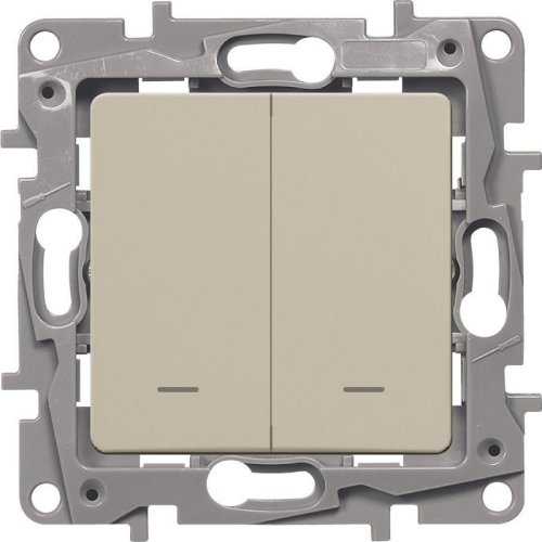 Переключатель с подсветкой без рамки Legrand Etika 2-кл. проходной слоновая кость картинка